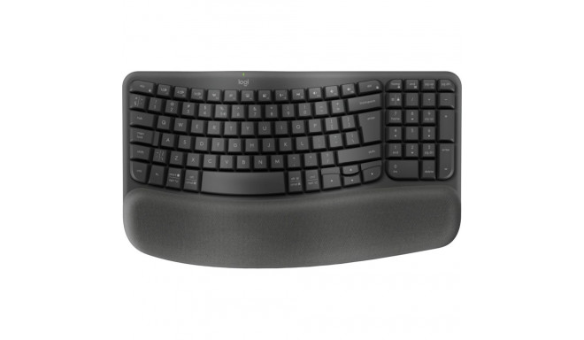 "Logitech Wave Keys Keyboard wireless 2.4 GHz Bluetooth LE QWERTY US International graphite (US)"