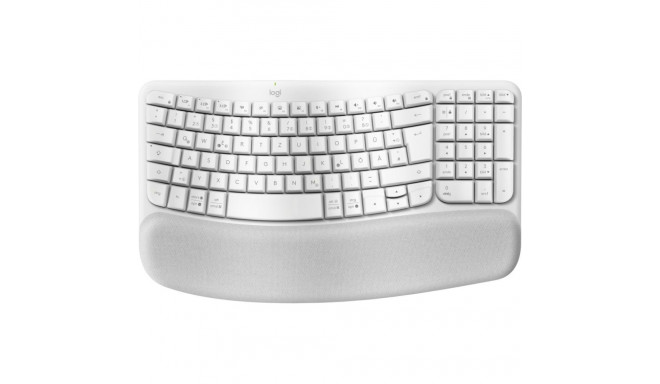 "Logitech Wave Keys wireless ergonomic keyboard - OFFWHITE - (DE) - 2.4GHZ/BT - N/A - CENTRAL-419 - 