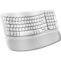 "Logitech Wave Keys wireless ergonomic keyboard - OFFWHITE - (DE) - 2.4GHZ/BT - N/A - CENTRAL-419 - 