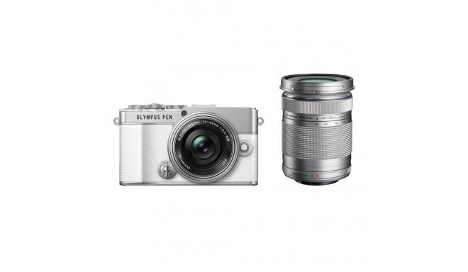 Olympus PEN E-P7 + ED 14-42mm EZ PANCAKE + ED 40-150mm F4-5.6 R (White)