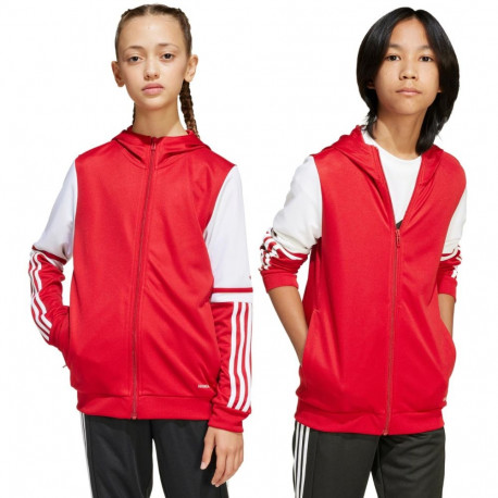 Bluza dla dzieci adidas Squadra 25 Hoody czerwono-biała JD4801 128cm