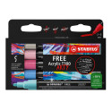 Marker permanent STABILO FREE Acrylic T300 Candy set, 1-2mm, 5 pastellvärvi