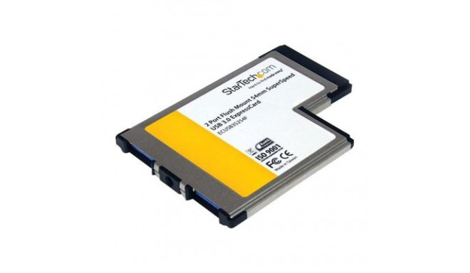 StarTech.com 2 pieslēgvietu ExpressCard 54mm SuperSpeed USB 3.0 kartes adapteris ar UASP - Divu pies