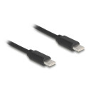 USB-C kaabel 0.45 - 0.75m, spiraal, must