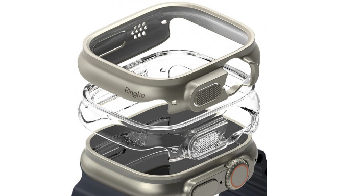 Ringke Slim 2-pack Case for Apple Watch Ultra 1/2 (49mm) - Clear & Titanium