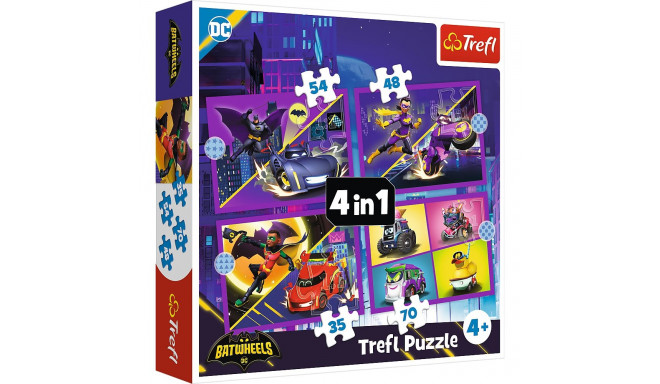 TREFL BATWHEELS Puzzle 4 in 1 set