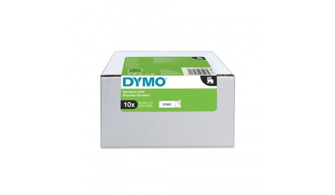 DYMO D1 multipakk - 12mm x 7m - must valgel
