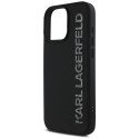 Karl Lagerfeld HC 3D Rubber Elongated Glitter Case for iPhone 16 Pro Black