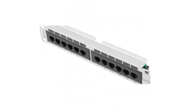 Lanberg Patch panel 1U 10" 12x RJ-45 Cat.5E Gray (PPU5-9012-S)