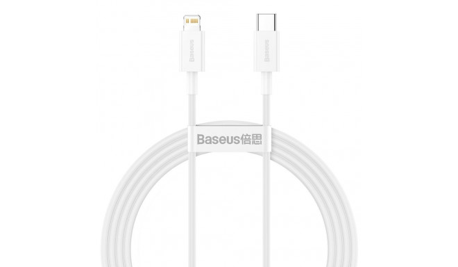 Baseus Superior juhe telefonidele USB Type C - Lightning 20 W 1,5 m valge (CATLYS-B02)