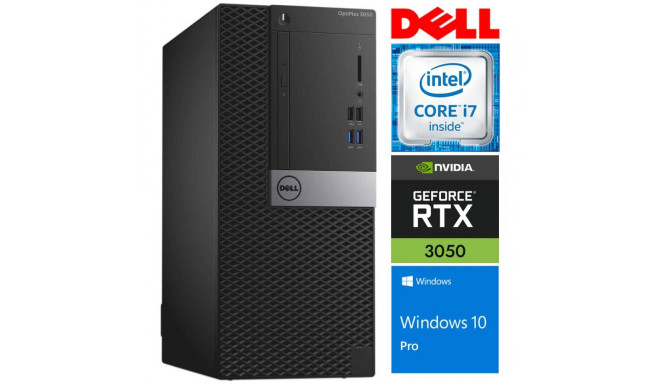 DELL 5050 MT i7-7700 32GB 1TB SSD M.2 NVME+2TB RTX3050 6GB WIN10Pro