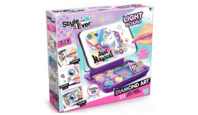 STYLE 4EVER 3 in 1 Led Case Diamond Art