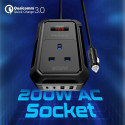Promate Inverto-200W Car inverter DC-AC 11-17V 200W / USB-C PD65W