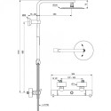 Overhead shower system Ideal Standard Ceratherm T125, A7589AA