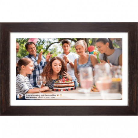 Denver PFF-1543 15.6'' digital photo frame dark wood