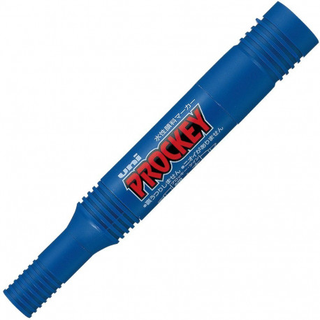 Permanent marker with two ends UNI-BALL Prockey PM150 blue