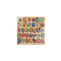 bo. Educational wooden puzzle "Alphabet and animals" (In Latvian lang.)