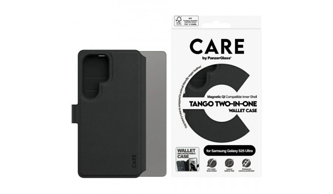 CARE by PanzerGlass Feature Tango 2in1 Wallet Case for Samsung Galaxy S25 Ultra - Black