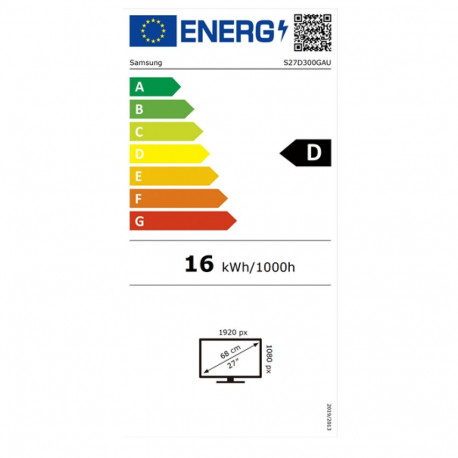 Samsung | LS27D300GAUXEN | 27 " | IPS | FHD | 100 Hz | 5 ms | 1920 x 1080 pixels | 250 cd/m² | HDMI 