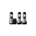 Panasonic KX-TG6823GB telephone DECT telephone Caller ID Black, Silver