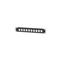 Intellinet Patch Panel, Blank, 10&quot;, 1U, 10-Port, Black