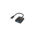 Hama 00200317 video cable adapter USB Type-C VGA (D-Sub) Black
