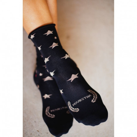 SOKISAHTEL MOVIESTAR musta värvi puuvillased sokid 444, 446