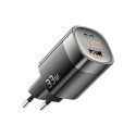 Wall charger, Essager, ECTCA-LYB01-Z, GaN, USB-A, USB-C, 33W (black)