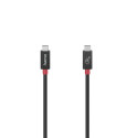 USB-kaabel Hama 1.0m must USB-C USB4 Gen3 Type-C pistik, max 40Gbit/s, video kuni 7680x4320 (8K), 5A