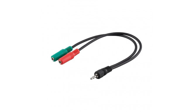 Goobay 50467 PC Computer Headset Adapter Splitter to 3.5mm (4pin)