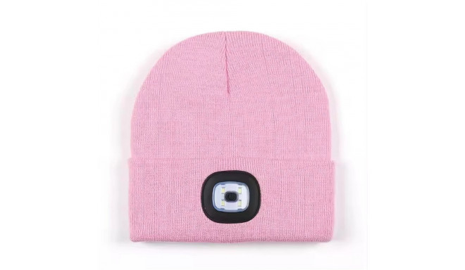 Hat with LED light pink