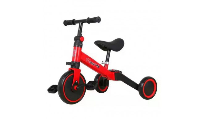 Children's multifunctional tricycle red