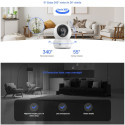 Ezviz H6C CS-H6c Siseruumid Panoraam 4MP 2K Nutikas Pan & Tilt 360 AI Kaamera MicroSD / Öövision Val