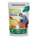 ANIMAL ISLAND Everyday Veal and poultry with liver - wet cat food - 4 x 85g