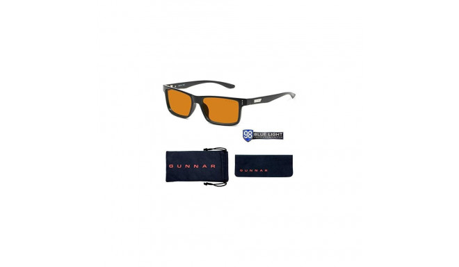 Gunnar Gunnar Glasses - Model: Vertex, Frame: Onyx, Lens: Amber Max - Anti-blue light glasses - Pate