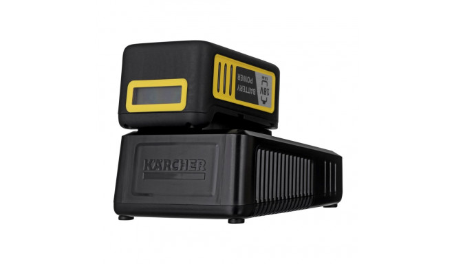Battery & Charger Set - Kärcher Power 18/50 Cylinder Vacuum 18V 5000mAh Yellow/Black