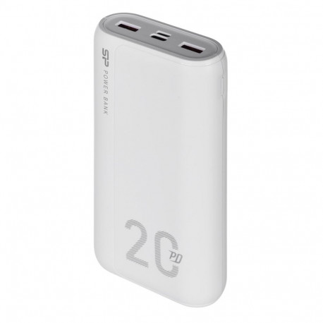 Powerbank - Silicon Power QS15 20000mAh Powerbank 2x USB QC 3.0 1x USB-C PD White