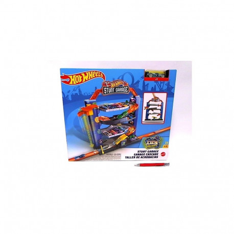 Hot Wheels City trikigaraaži mängukomplekt 1 mänguautoga mõõtkavas 1:64 ja hoiustamisvõimalusega üle