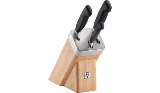 SET OF 3 KNIVES IN SELF-SHARPENING BLOCK ZWILLING FOUR STAR 35135-400-0