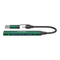 CANYON hub DS-02 4in1 USB-A/C Green