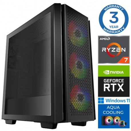 INTOP AQUA Ryzen 7 7700X 16GB DDR5 2TB SSD M.2 NVME RTX3050 8GB WIN11