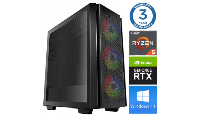 INTOP Ryzen 5 5600X 32GB 480SSD M.2 NVME+1TB RTX4060Ti 8GB WIN11Pro