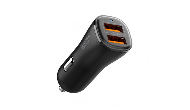 SPIGEN ESSENTIAL EV302 2-PORT CAR CHARGER 30W BLACK