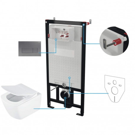 6-in-1 concealed toilet set