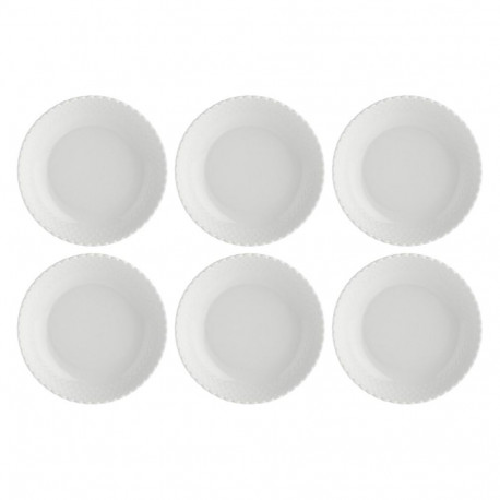 Momenti 6-osaline supitaldrikute komplekt, valge, 24cm