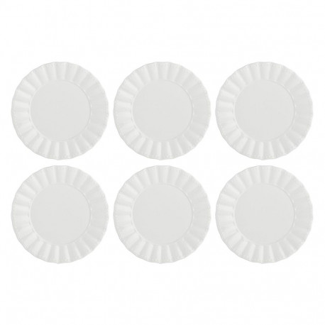 Set of 6 Ducale Salad Plates - White, 20 cm