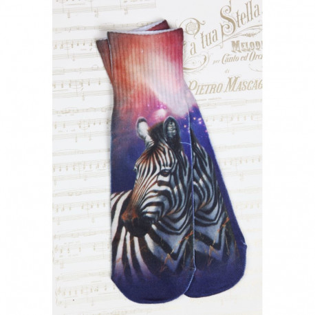 SOKISAHTEL WOOD sebra pildiga prinditud sokid 444