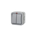 Weatherproof Switch, 2 Gang, IP66, EU