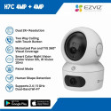 Ezviz H7C CS-H7c Siseruumide Kahe objektiiviga 4MP 2K Nutikas Pan & Tilt 360 Kaamera MicroSD / Öönäg