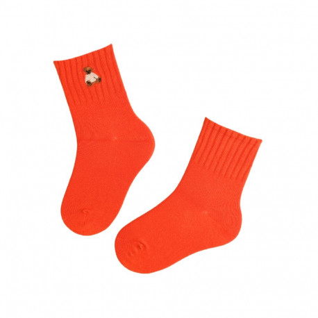 SOKISAHTEL NAIMA oranžid puuvillased karuga sokid lastele 438, 439, 443
